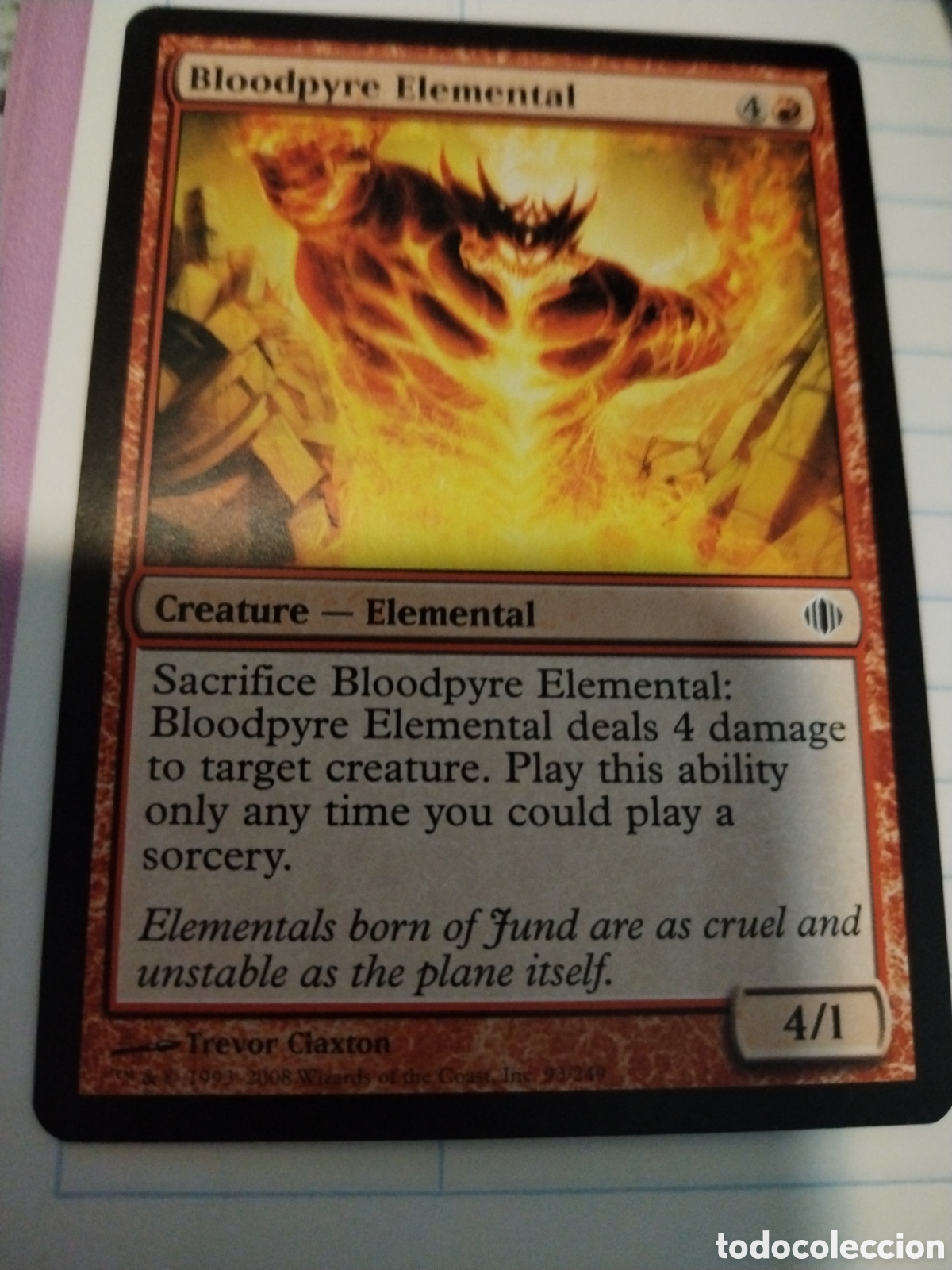 Juegos antiguos: Elemental de la pira sangrienta. MAGIC THE GATHERING. MTG. - Foto 1