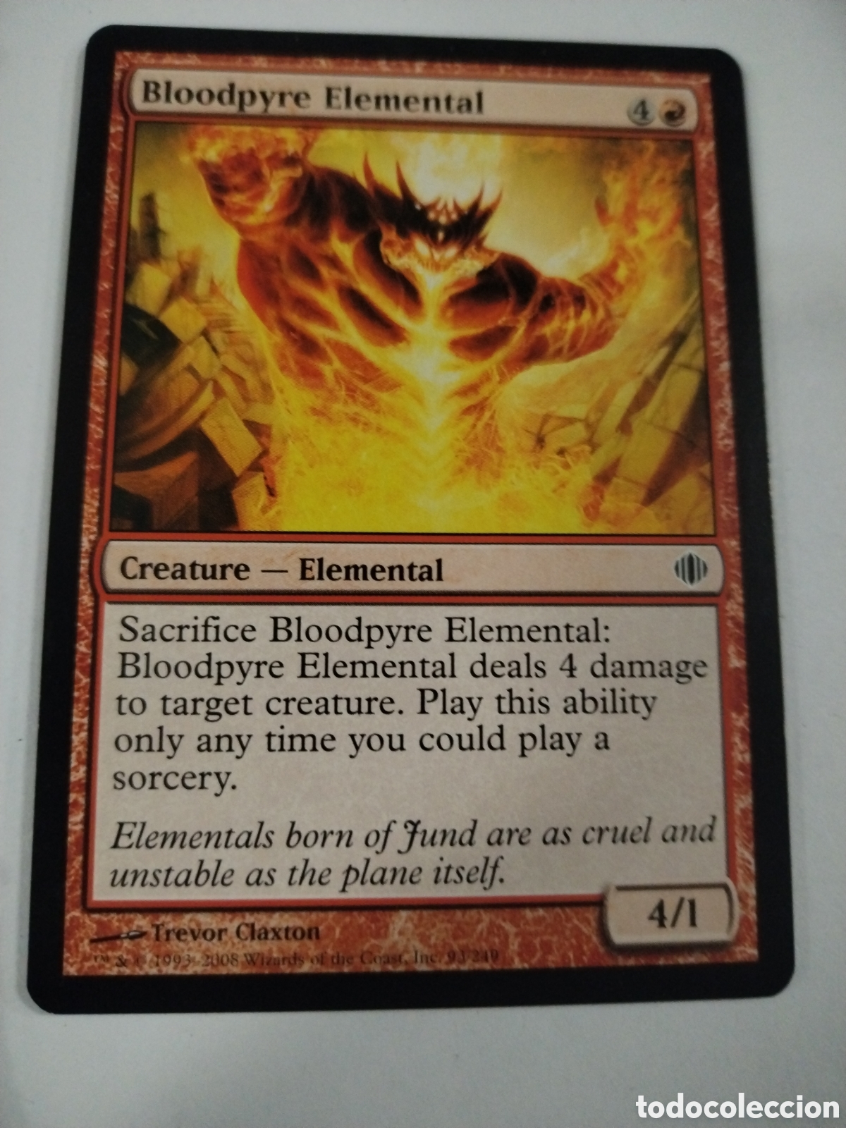 Juegos antiguos: Elemental de la pira sangrienta. MAGIC THE GATHERING. MTG. - Foto 1