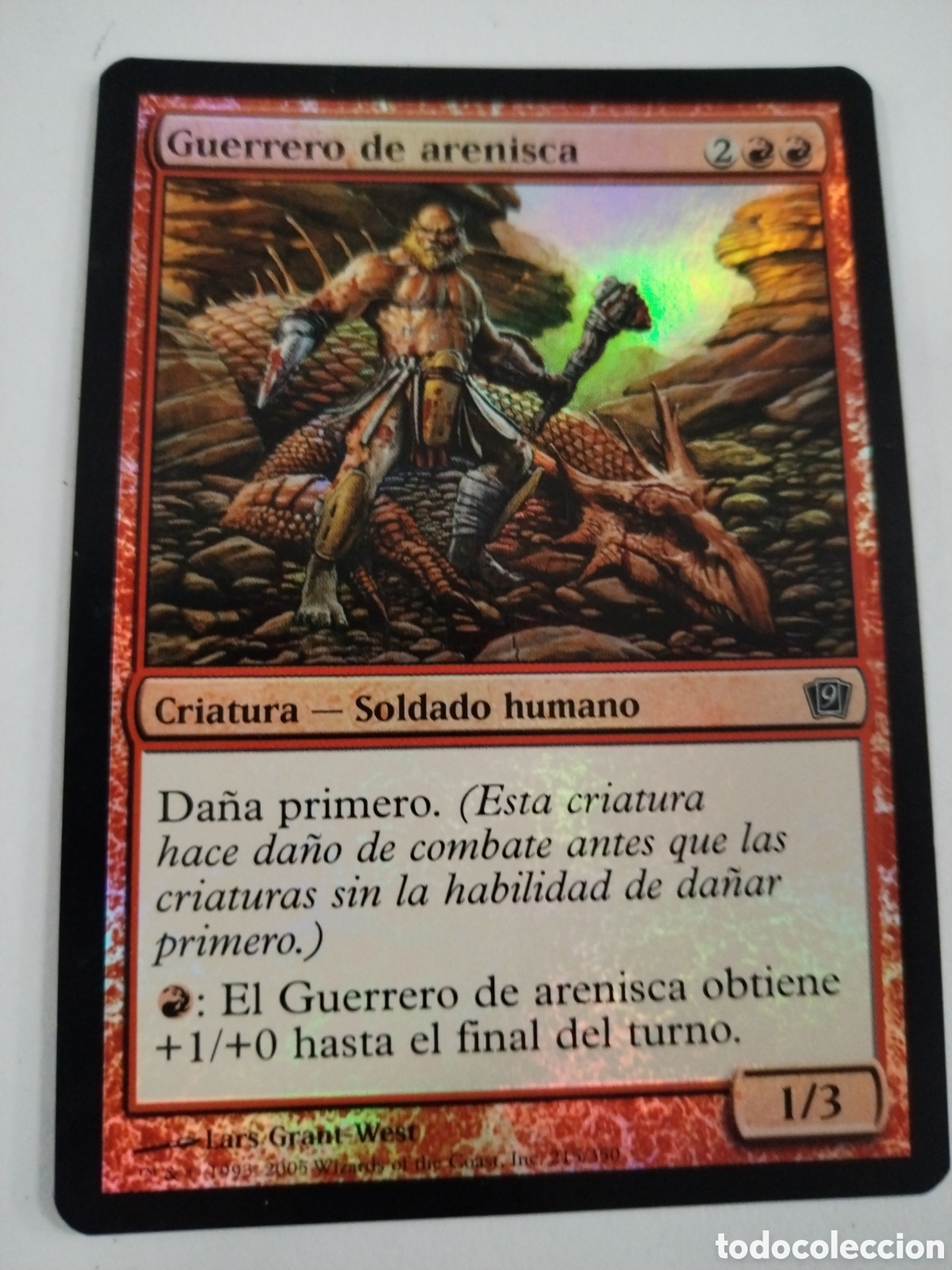 Juegos Antiguos: Guerrero de arenisca. Foil. MAGIC THE GATHERING. MTG.