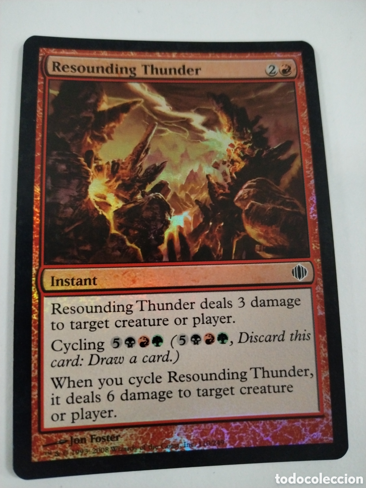 Juegos Antiguos: Trueno resonante. Foil. MAGIC THE GATHERING. MTG.