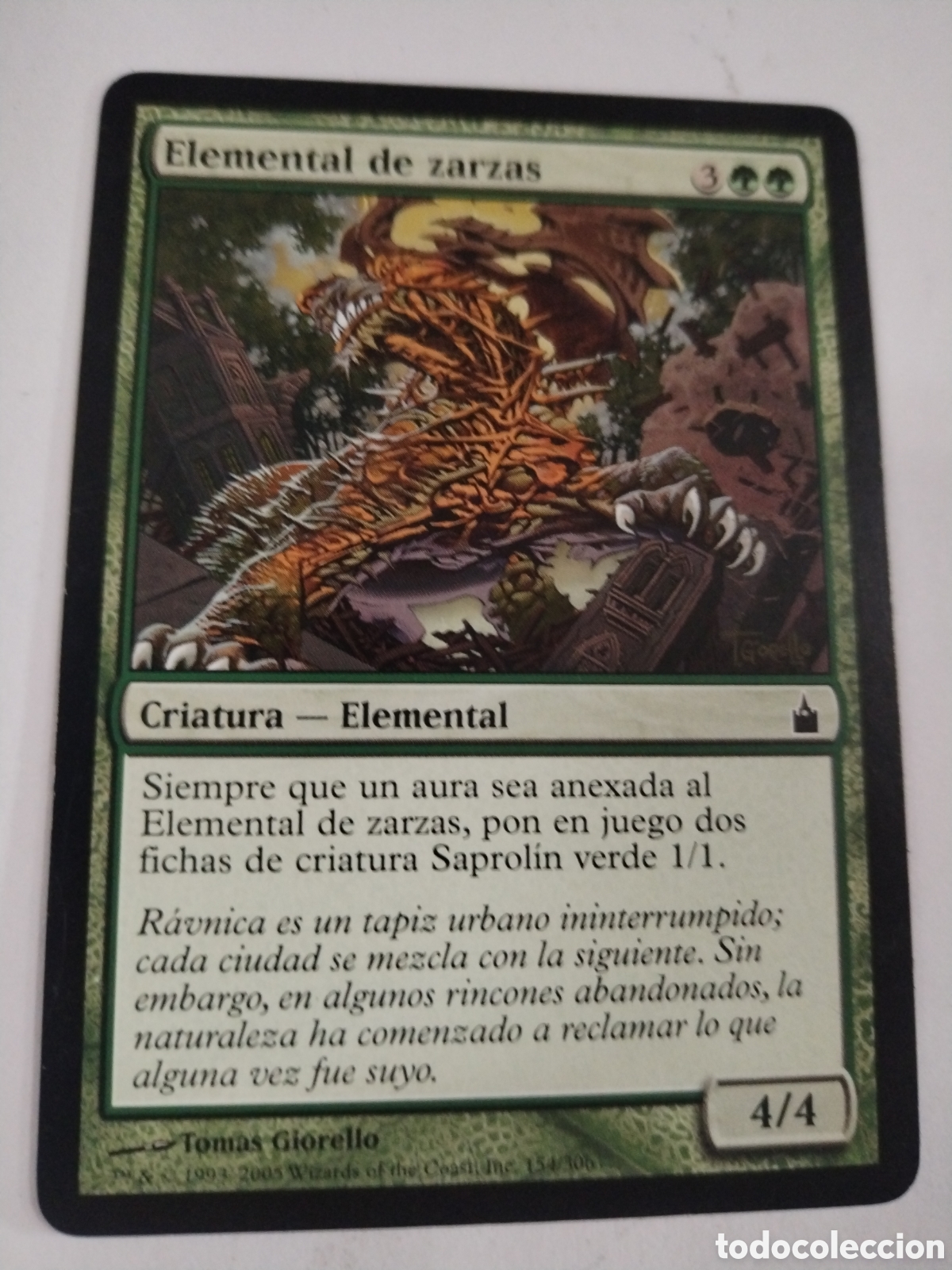 Juegos antiguos: Elemental de zarzas. MAGIC THE GATHERING. MTG. - Foto 1