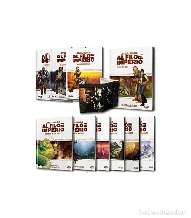 Juegos Antiguos: STAR WARS: AL FILO DEL IMPERIO MANUAL B&Aacute;SICO + PANTALLA + 9 SUPLEMENTOS JUEGO DE ROL EDGE PRECINTADO