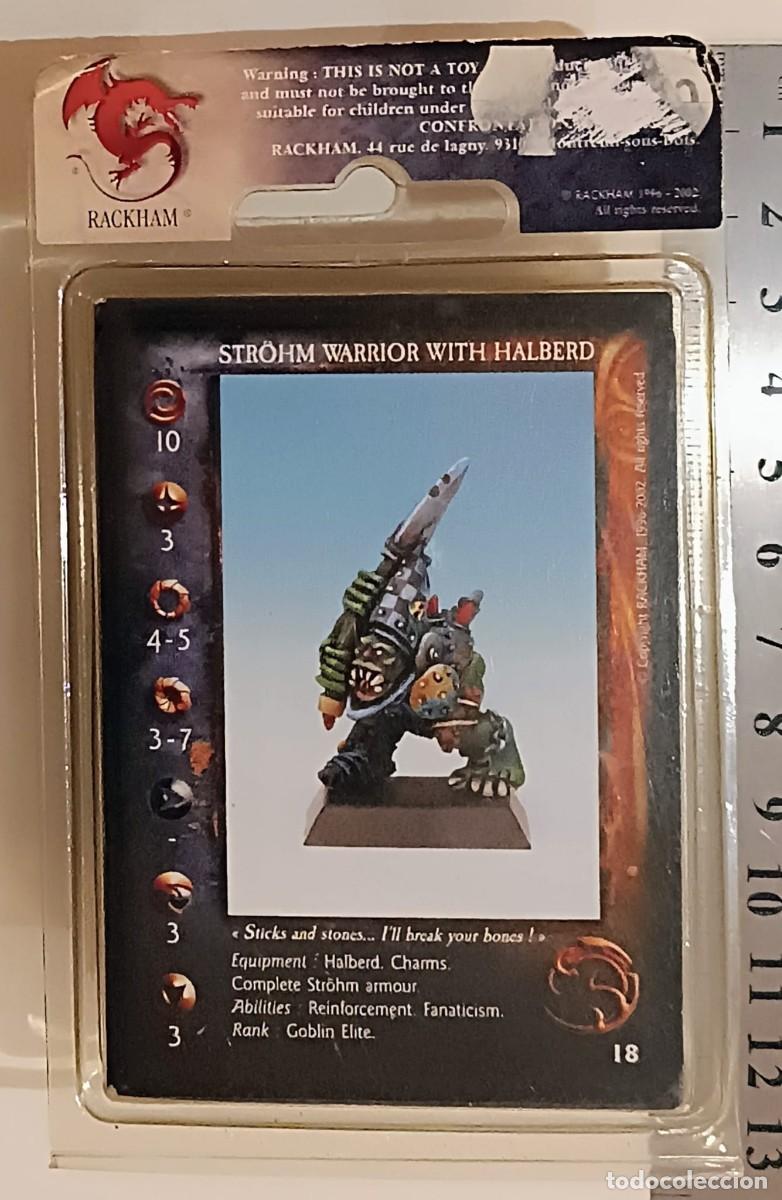 Juegos Antiguos: Str&ouml;hm Warriors With Halberd (Elite Unit) - Pack de 3 Figuras - Rackham Confrontation - MINT