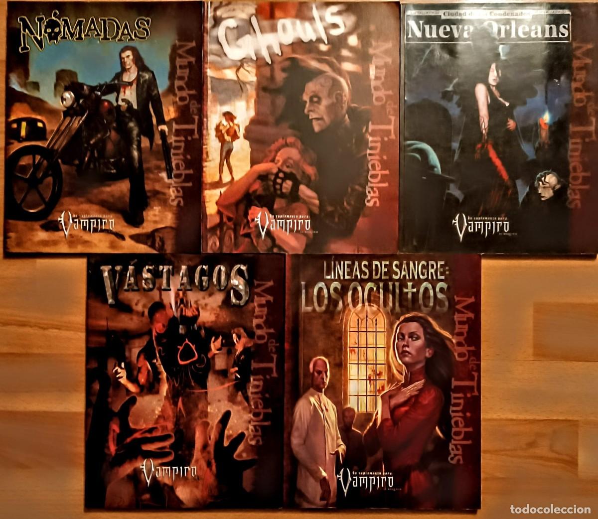 Juegos Antiguos: Vampiro: El R&eacute;quiem - Lote 5 Suplementos Rol (La Factor&iacute;a) - MINT
