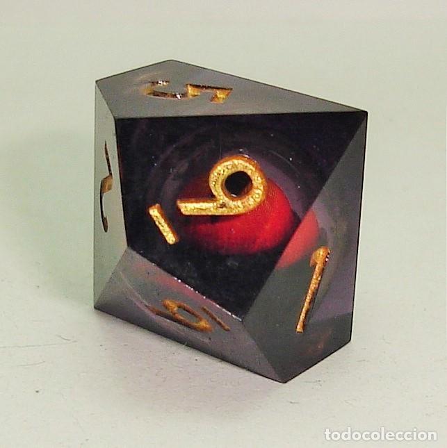 Juegos antiguos: DADO D20 OJO DE SAURON ROJO - Foto 2
