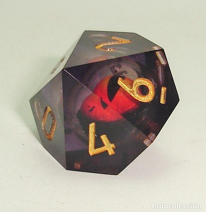 Juegos antiguos: DADO D20 OJO DE SAURON ROJO - Foto 3
