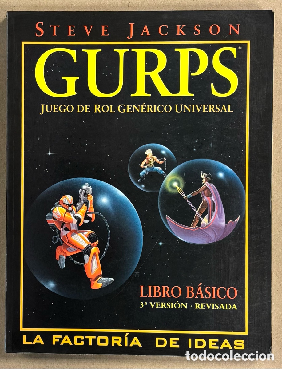 Jogos Antigos: GURPS. STEVE JACKSON. JUEGO DE ROL GEN&Eacute;RICO UNIVERSAL. LA FACTOR&Iacute;A DE IDEAS 1995