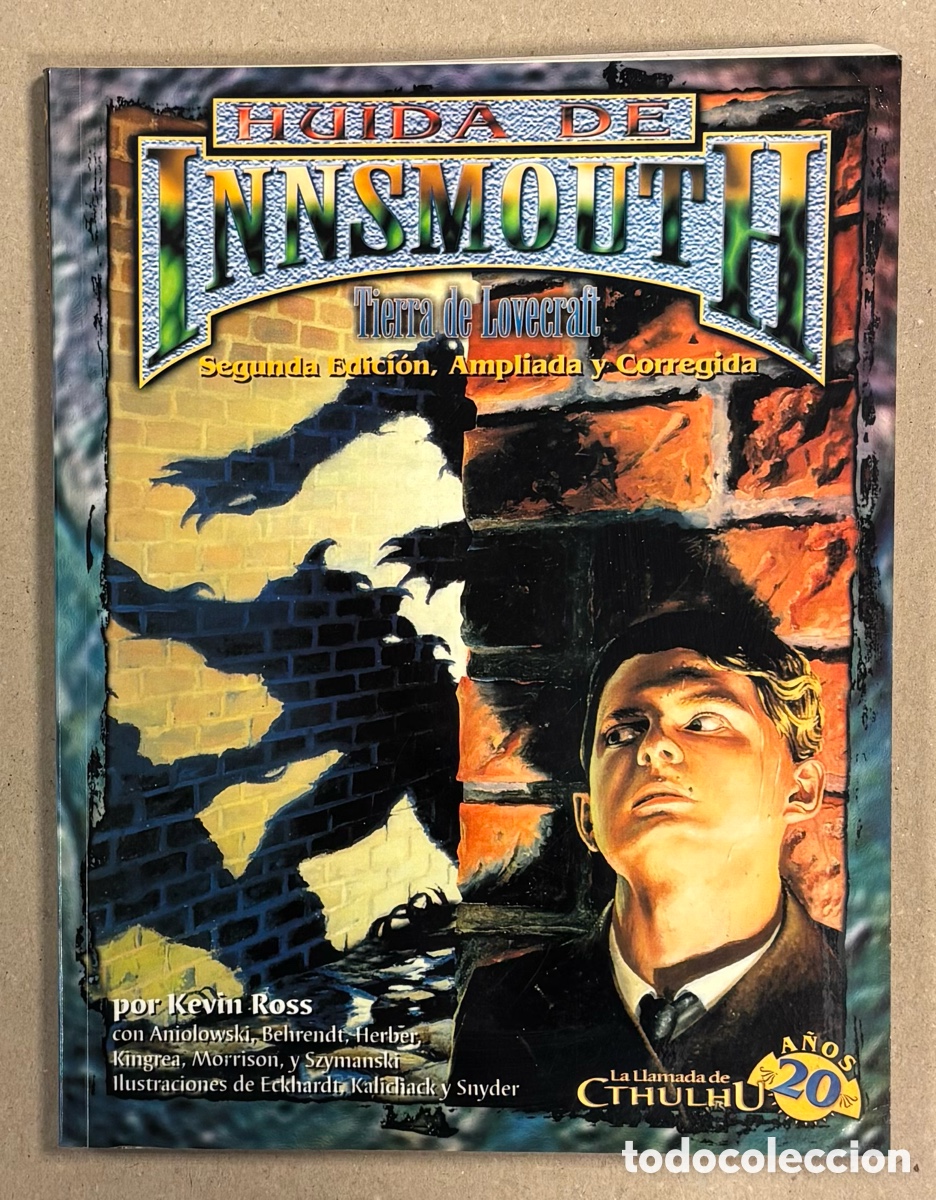 Jogos Antigos: HUIDA DE INNSMOUTH, TIERRA DE LOVECRAFT. KEVIN ROSS. LA LLAMADA DE CTHULHU. FACTOR&Iacute;A DE IDEAS 1999