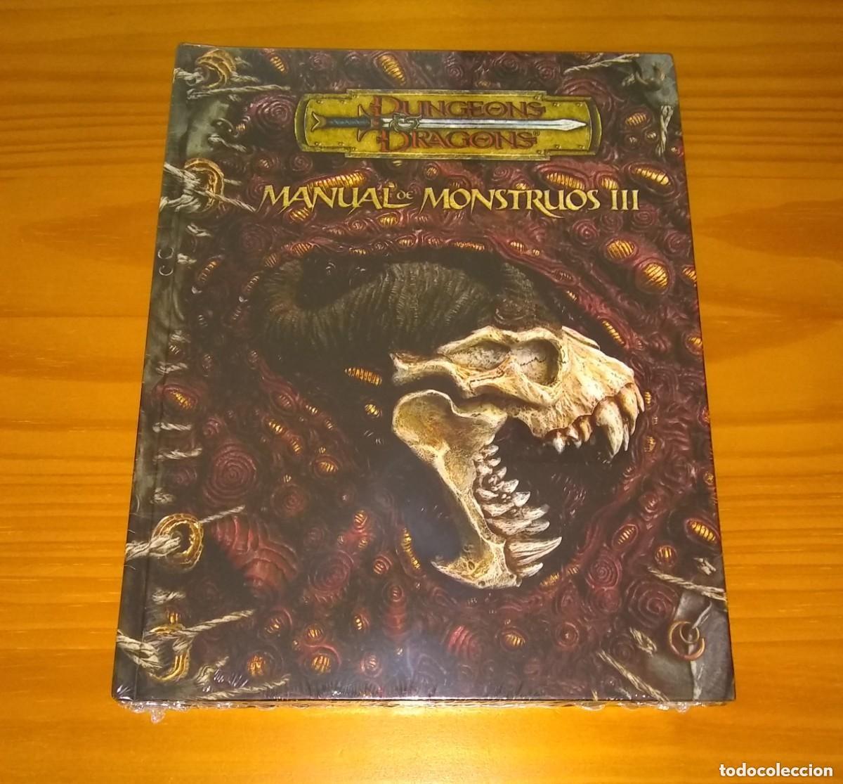 Juegos Antiguos: MANUAL DE MONSTRUOS III 3 SUPLEMENTO DUNGEONS & AND DRAGONS JUEGO DE ROL DEVIR PRECINTADO