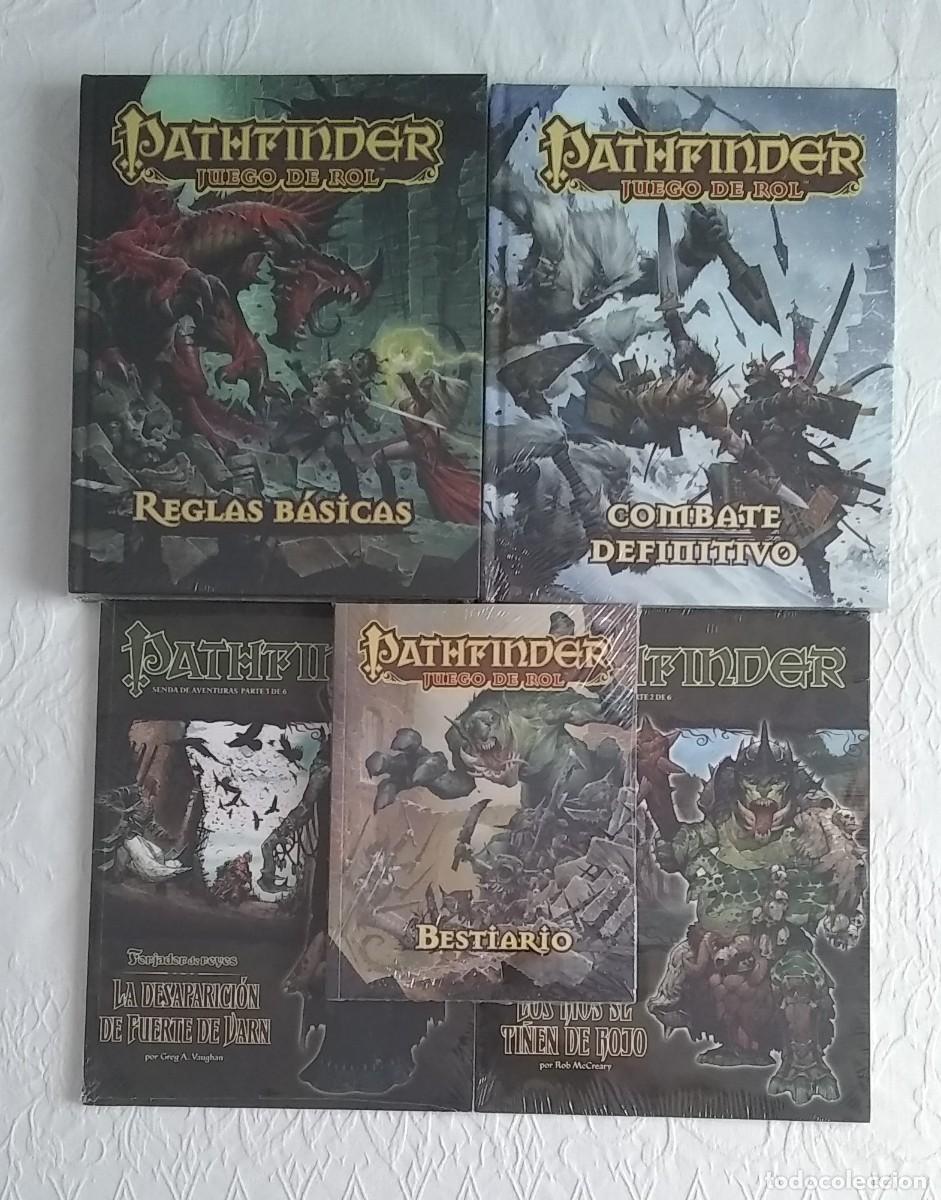 Juegos Antiguos: PATHFINDER JUEGO DE ROL REGLAS B&Aacute;SICAS + BESTIARIO + COMBATE DEFINITIVO + 2 AVENTURAS PRECINTADO