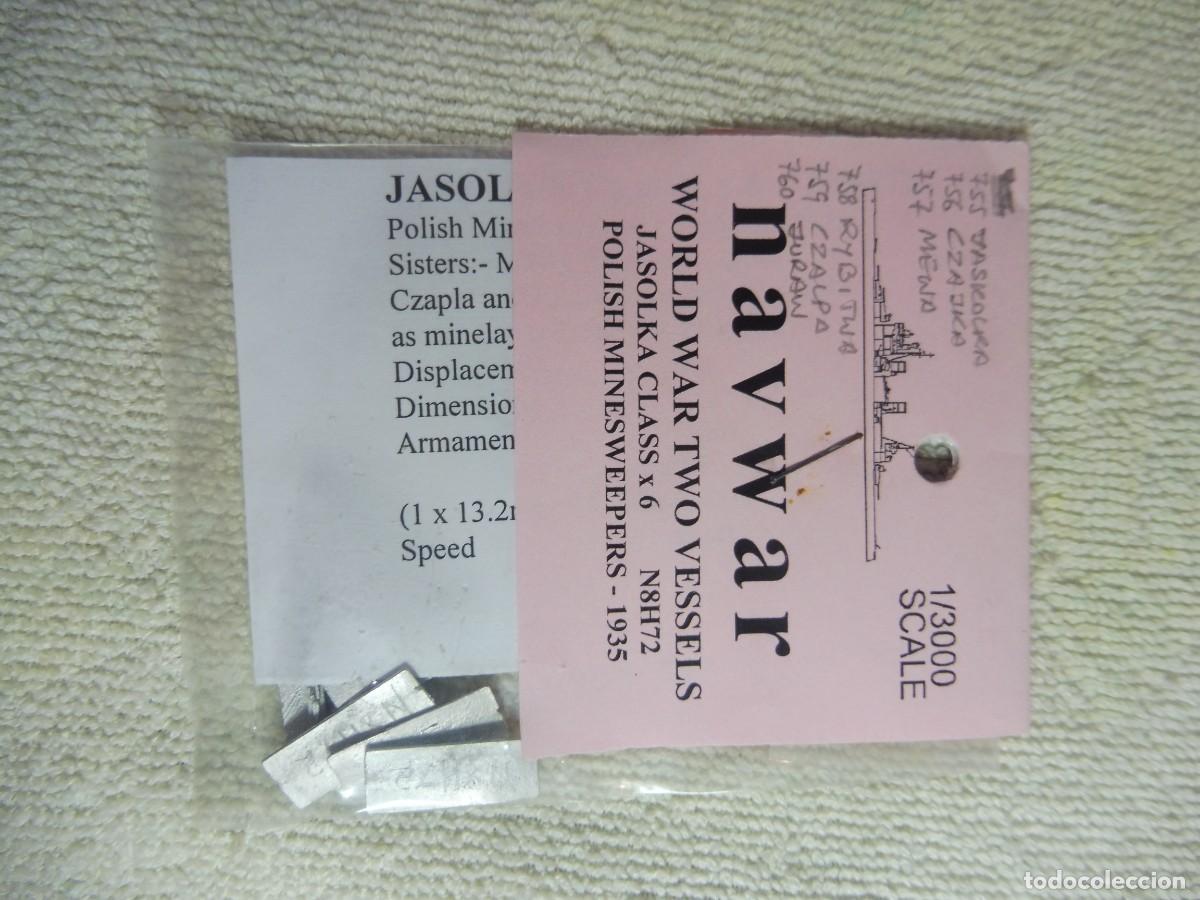 Juegos Antiguos: Buque 2&ordf; Guerra Mundial escala 1/3000 wargamer clase jasolka desminadores polacos x 6, navwar