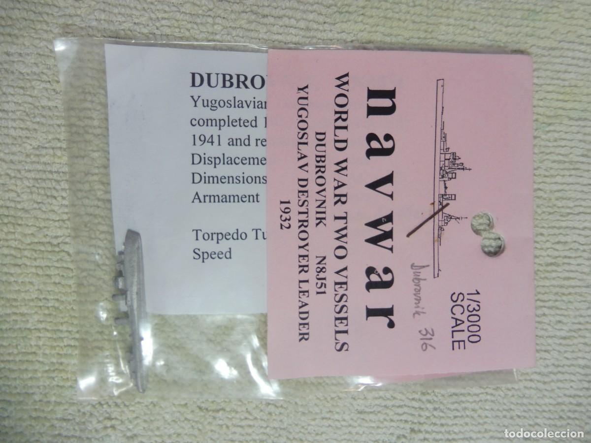 Juegos Antiguos: Buque 2&ordf; Guerra Mundial escala 1/3000 wargamer Dubrovnik N8J51 destructor yugoslavo 1932, navwar