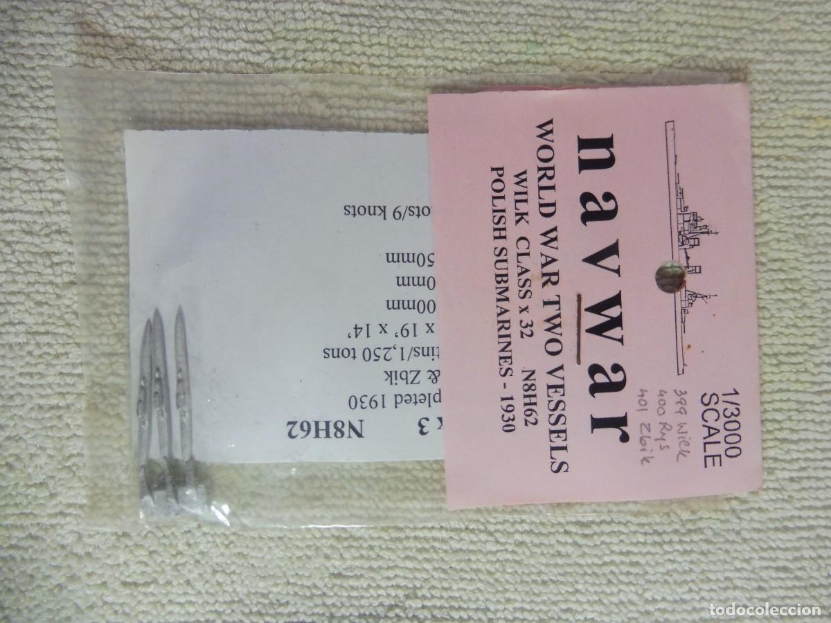 Juegos Antiguos: Buque 2&ordf; Guerra Mundial escala 1/3000 wargamer clase wilk x 32 N8H62 submarino polaco 1930, navwar