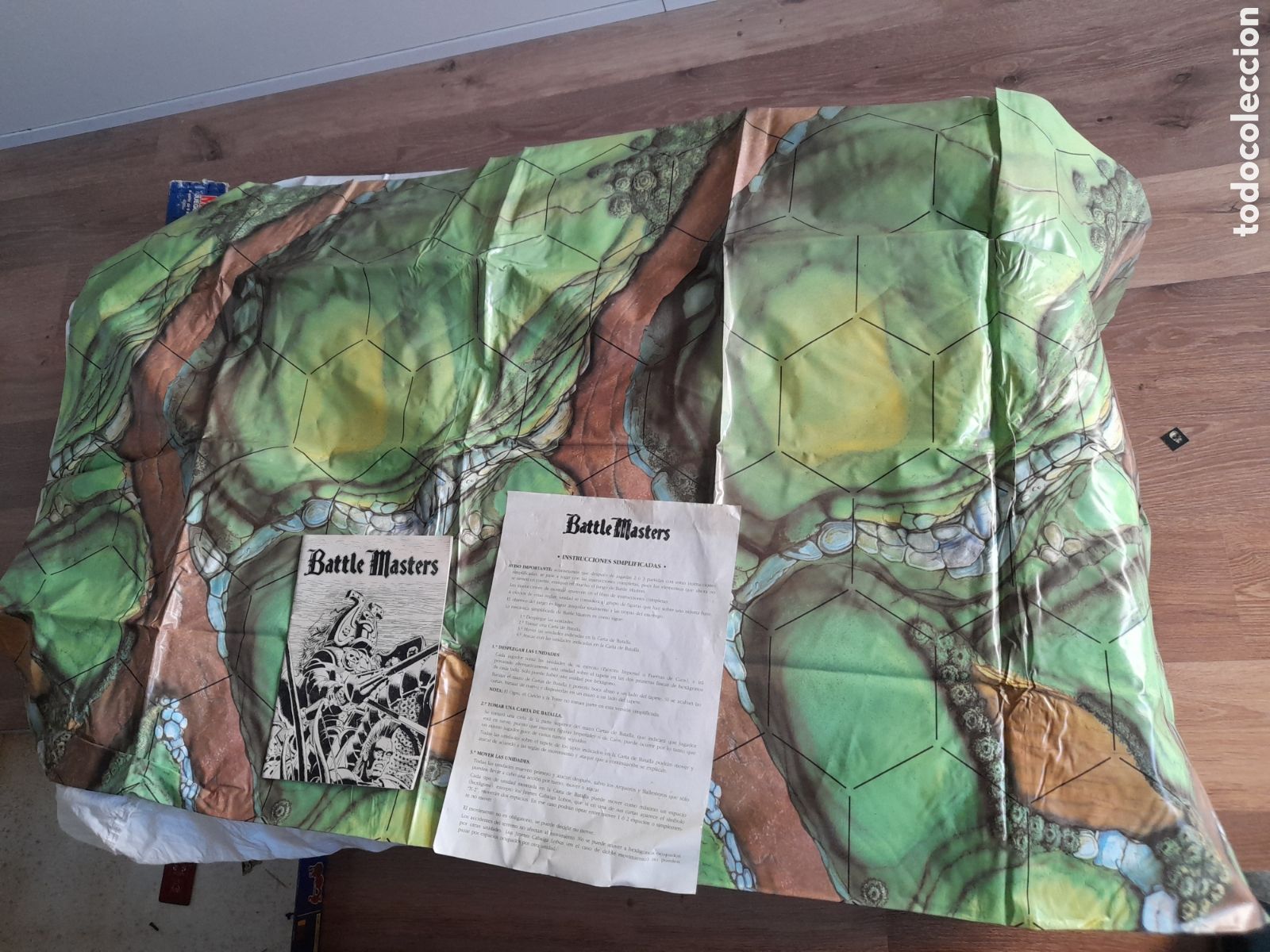 Juegos Antiguos: LONETA CAMPO DE BATALLA E INSTRUCCIONES DEL JUEGO BATTLE MASTERS, DE MB. A&Ntilde;O 1992