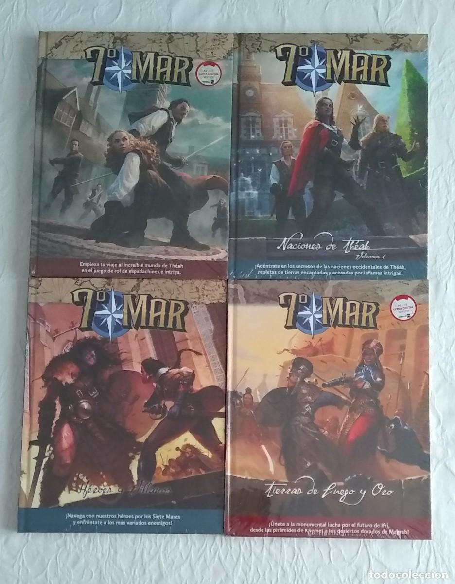 Juegos Antiguos: S&Eacute;PTIMO 7 MAR JUEGO DE ROL LIBRO B&Aacute;SICO + 3 SUPLEMENTOS NOSOLOROL PRECINTADO