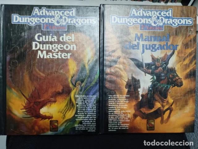 Juegos Antiguos: ADVANCED DUNGEONS & AND DRAGONS MANUAL DEL JUGADOR + GU&Iacute;A DEL DUNGEON MASTER JUEGO DE ROL ZINCO