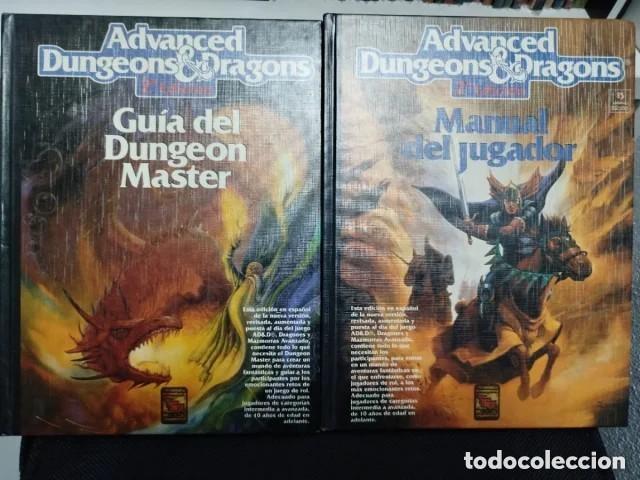 Juegos Antiguos: ADVANCED DUNGEONS & AND DRAGONS MANUAL DEL JUGADOR + GU&Iacute;A DEL DUNGEON MASTER JUEGO DE ROL ZINCO