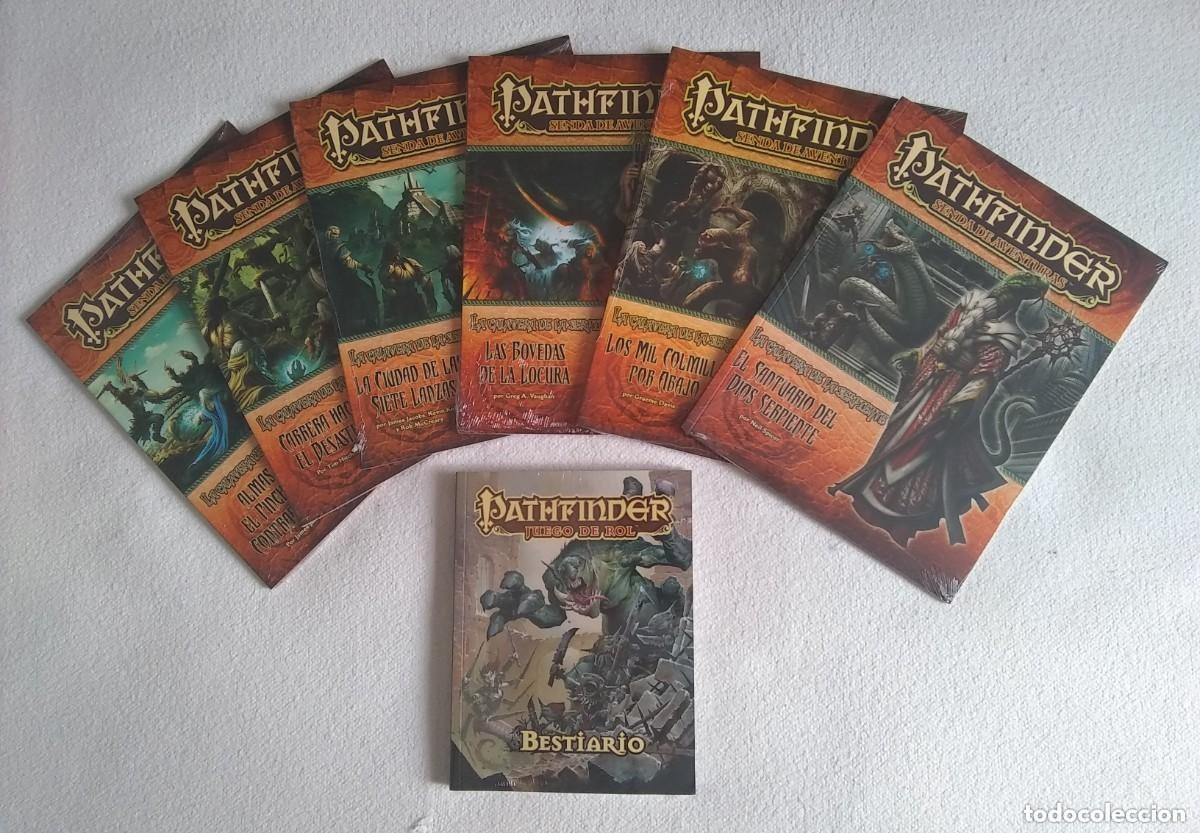 Juegos Antiguos: PATHFINDER: LA CALAVERA DE LA SERPIENTE 1-6 + BESTIARIO JUEGO DE ROL DEVIR PRECINTADO