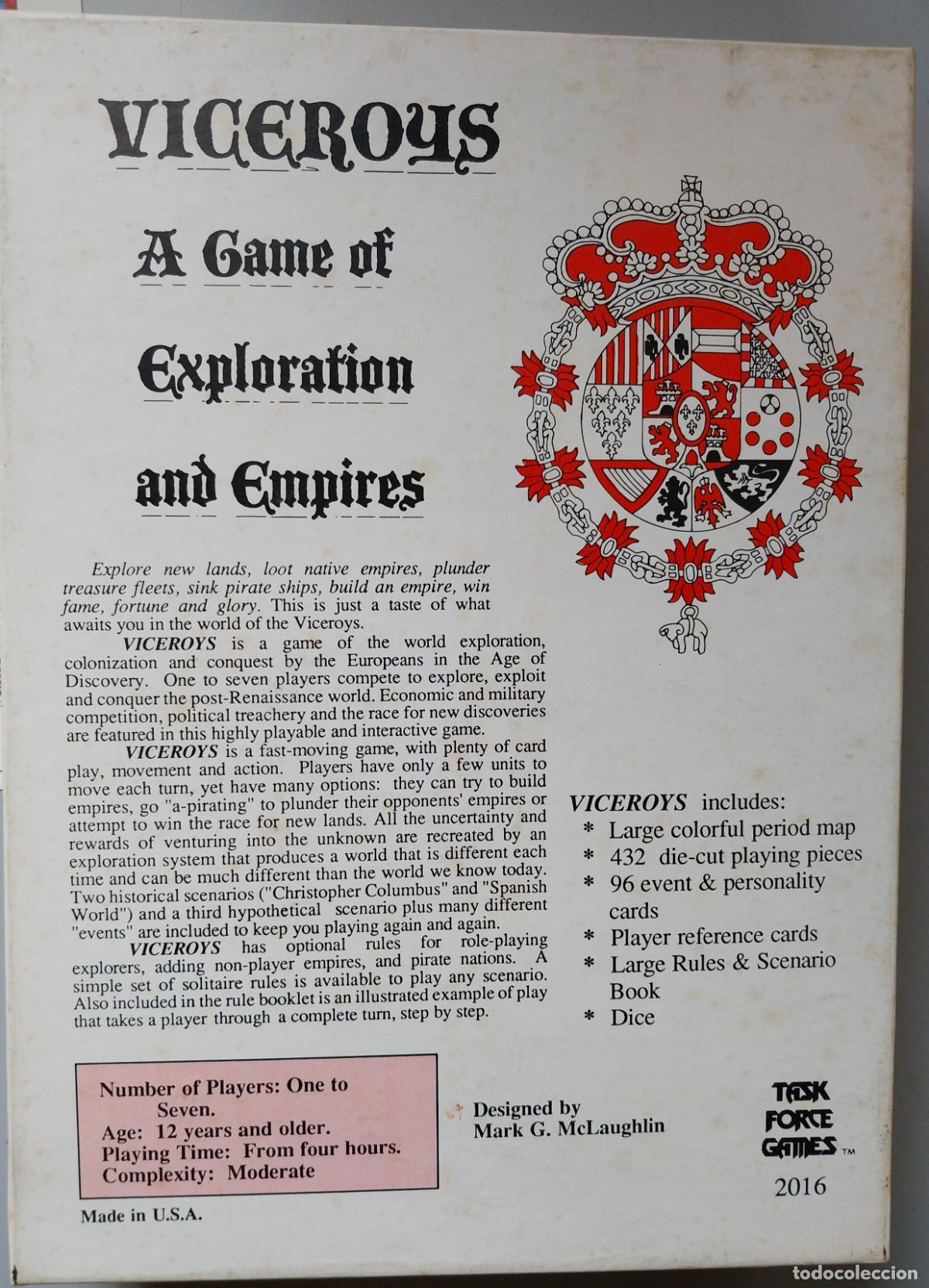 Juegos antiguos: wargame viceroys. task force games - Foto 2