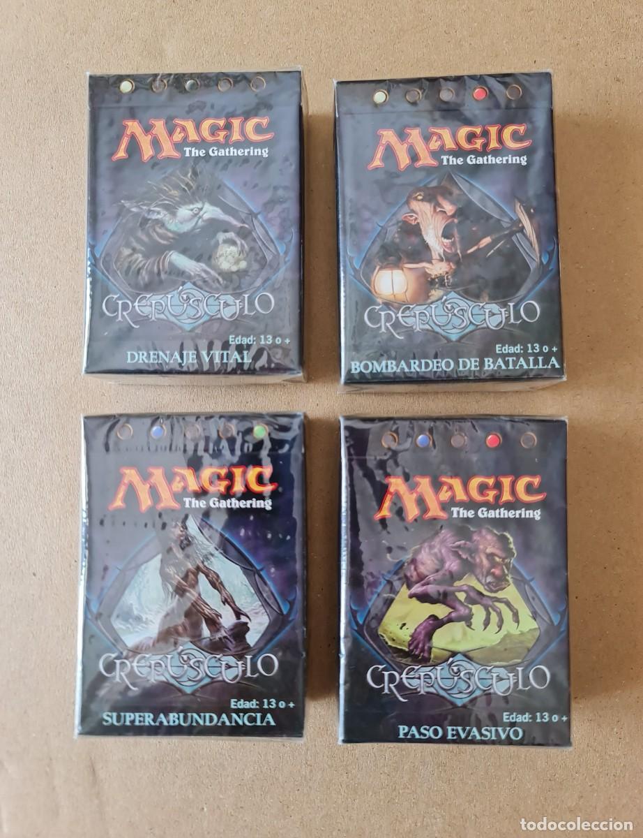 Juegos antiguos: Lote 4 Mazos Magic Crep&uacute;sculo Todos Precintados