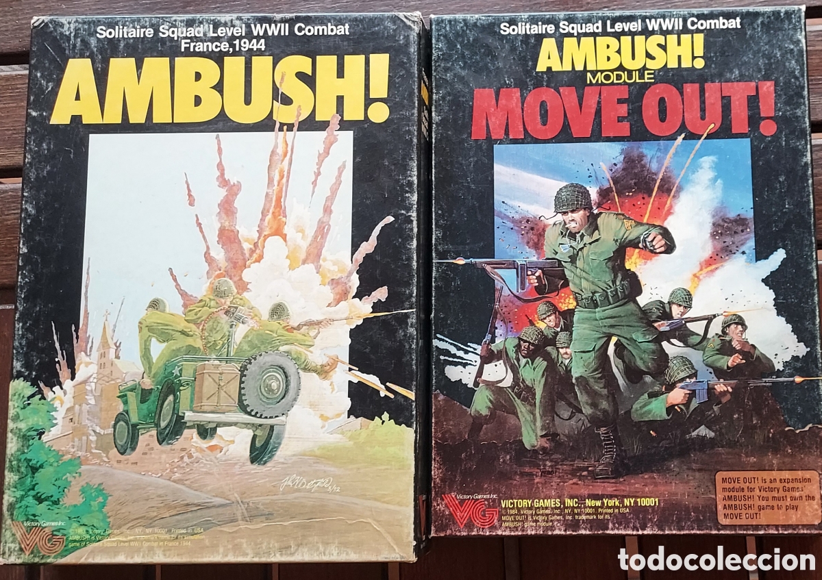 Juegos antiguos: Wargame Ambush y su ampliaci&oacute;n Move Out.