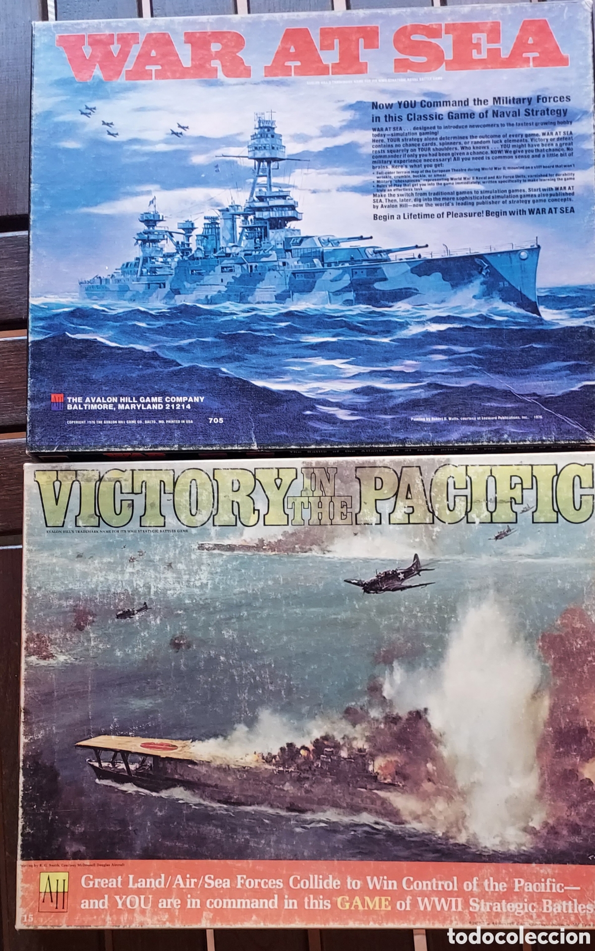 Juegos antiguos: Warganes. War at Sea y Victory in the Pacific. Avalon Hill.