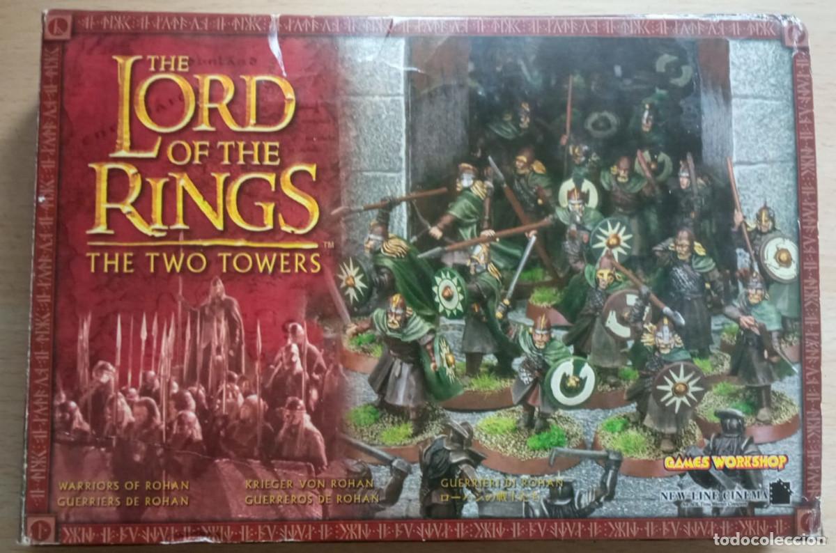 Juegos antiguos: Miniaturas de pl&aacute;stico de Las Dos Torres. Eorlingas. Rohirrim. Helmingas. El Se&ntilde;or de los Anillos
