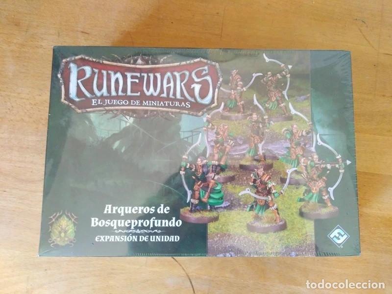Juegos antiguos: Miniaturas rol Runewars arqueros elfos de Bosqueprofundo