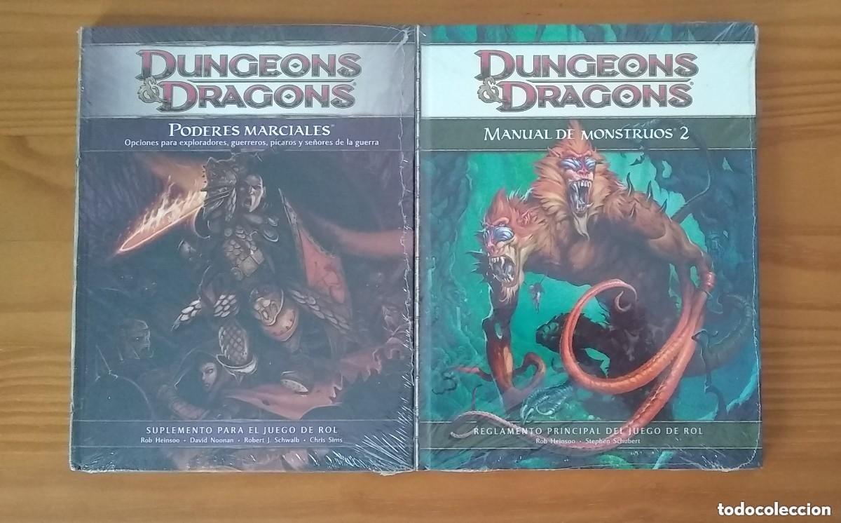 Juegos antiguos: DUNGEONS AND DRAGONS PODERES MARCIALES + MANUAL DE MONSTRUOS 2 JUEGO DE ROL DEVIR PRECINTADO