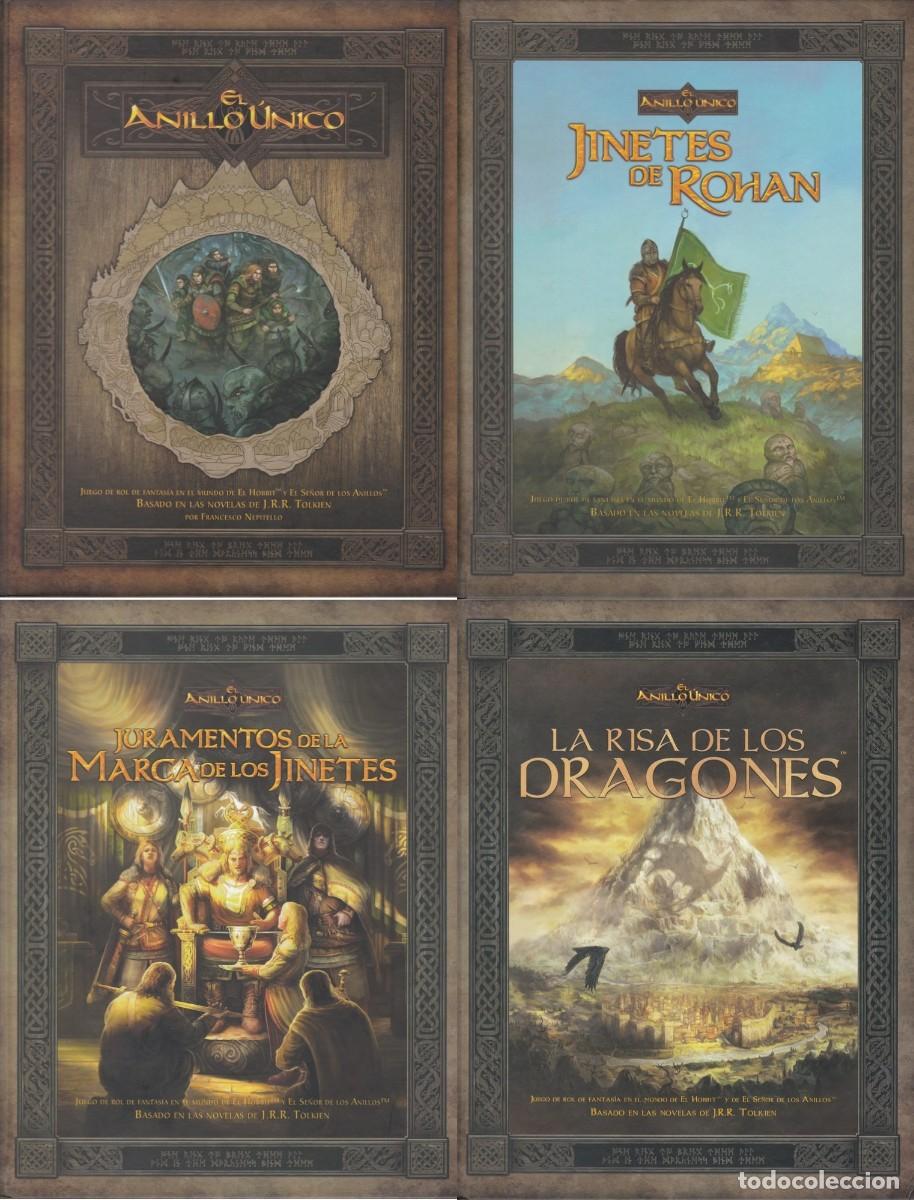 Juegos antiguos: EL ANILLO &Uacute;NICO: MANUAL B&Aacute;SICO + 1 SUPLEMENTO + 2 AVENTURAS JUEGO DE ROL DEVIR PRECINTADO