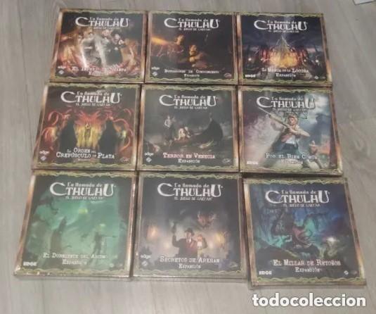 Juegos antiguos: LA LLAMADA DE CTHULHU EL JUEGO DE CARTAS LCG COLECC&Iacute;ON 9 EXPANSIONES EDGE PRECINTADO
