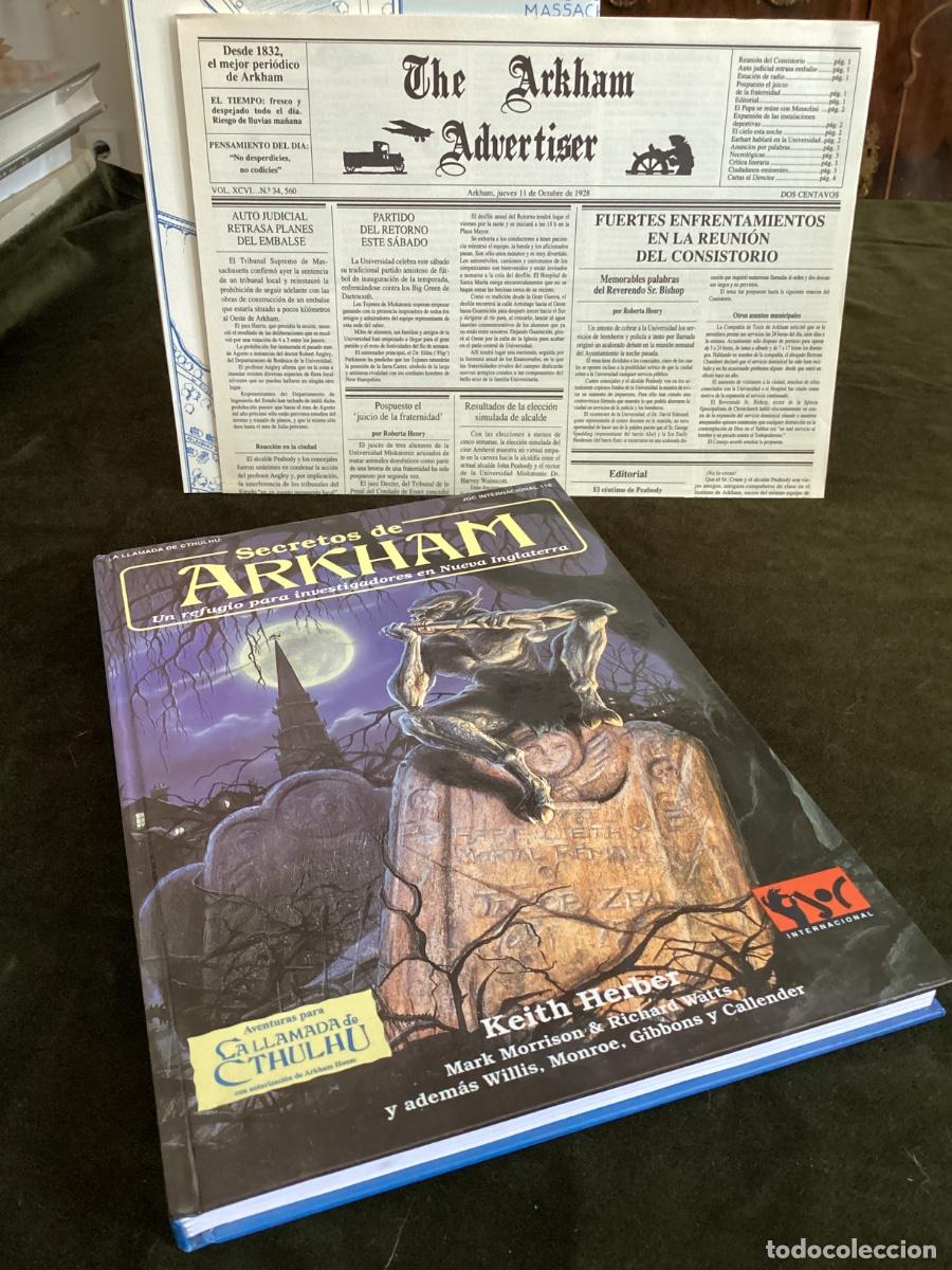 Juegos antiguos: HERBER: SECRETOS DE ARKHAM. LOVECRAFT. LA LLAMADA DE CTHULHU. 1993.