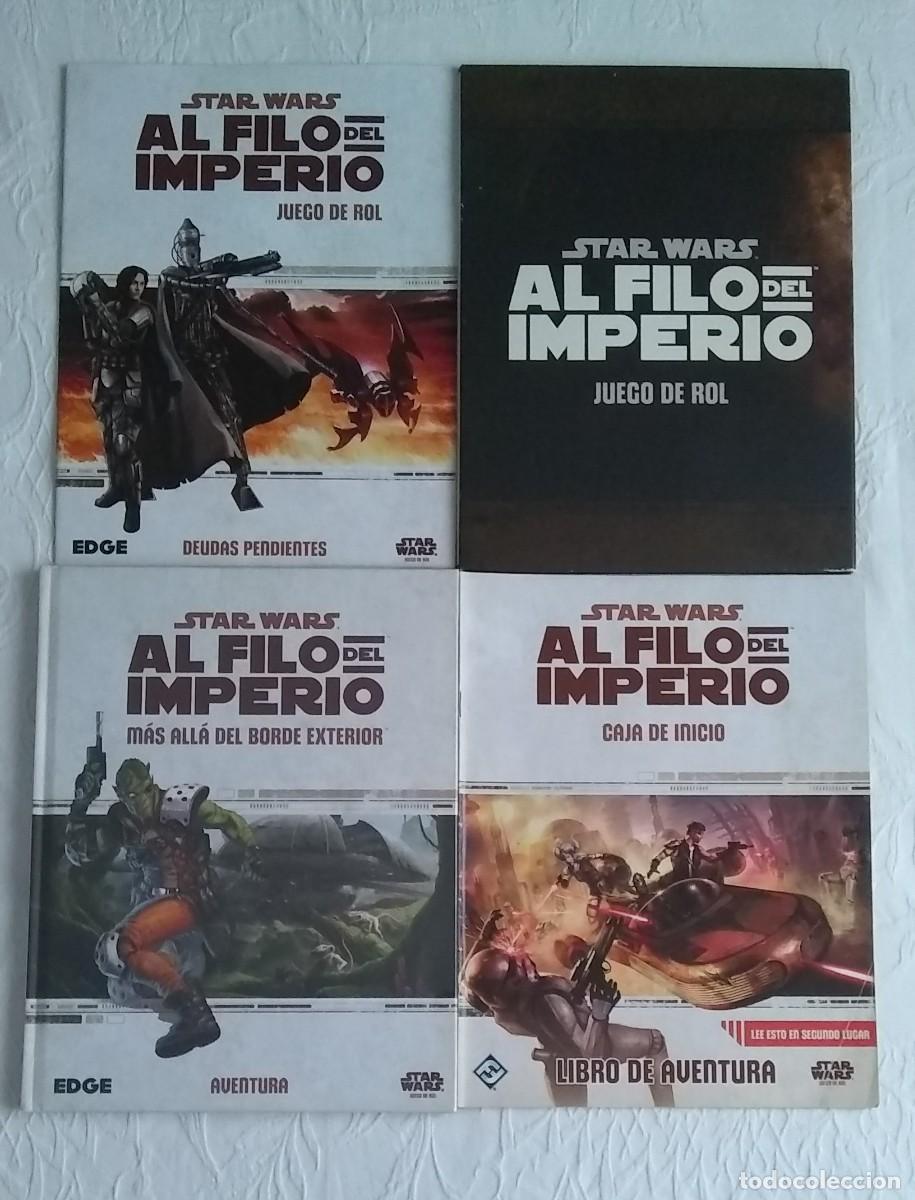 Juegos antiguos: STAR WARS: AL FILO DEL IMPERIO PANTALLA DEL DJ + 3 AVENTURAS JUEGO DE ROL EDGE