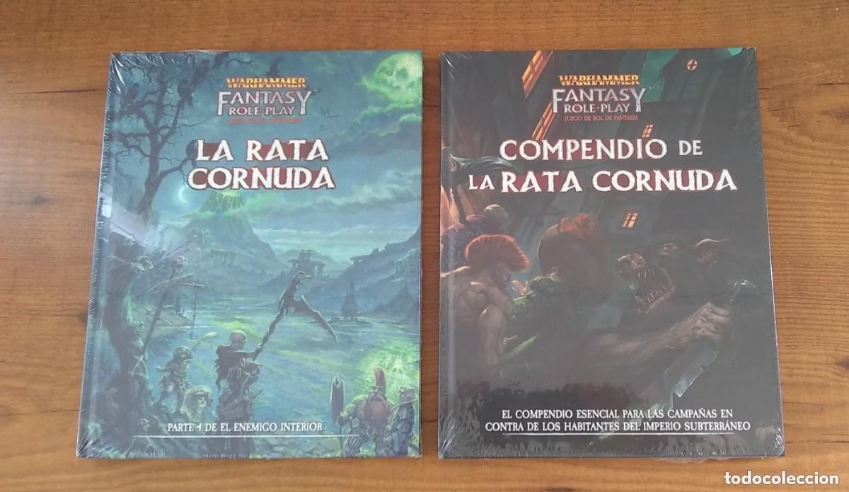 Juegos antiguos: WARHAMMER FANTASY JUEGO DE ROL DE FANTAS&Iacute;A LA RATA CORNUDA + COMPENDIO DEVIR PRECINTADO