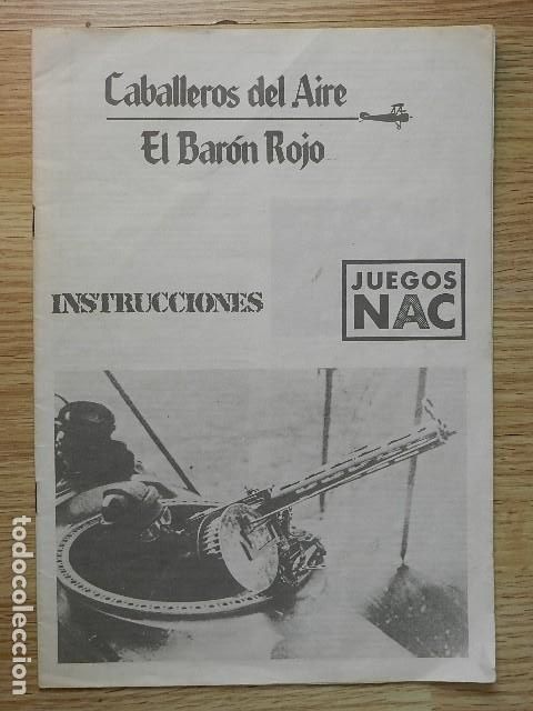 Juegos antiguos: Instrucciones Caballeros del aire El Bar&oacute;n Rojo Juegos NAC a&ntilde;o 1986 NIKE & COOPER WARGAME