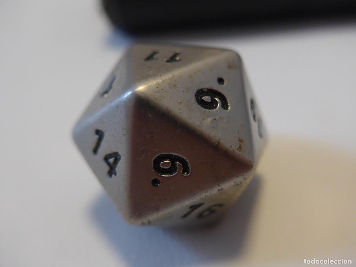 Juegos antiguos: DADO METALICO DE 20 CARAS - Foto 3