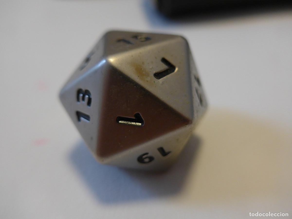 Juegos antiguos: DADO METALICO DE 20 CARAS - Foto 4