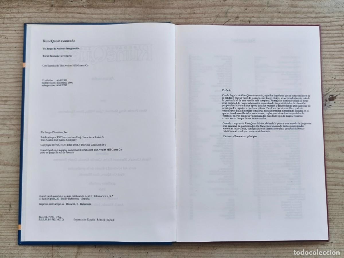 Juegos antiguos: RuneQuest Avanzado - 1992 - JOC Internacional - Foto 3