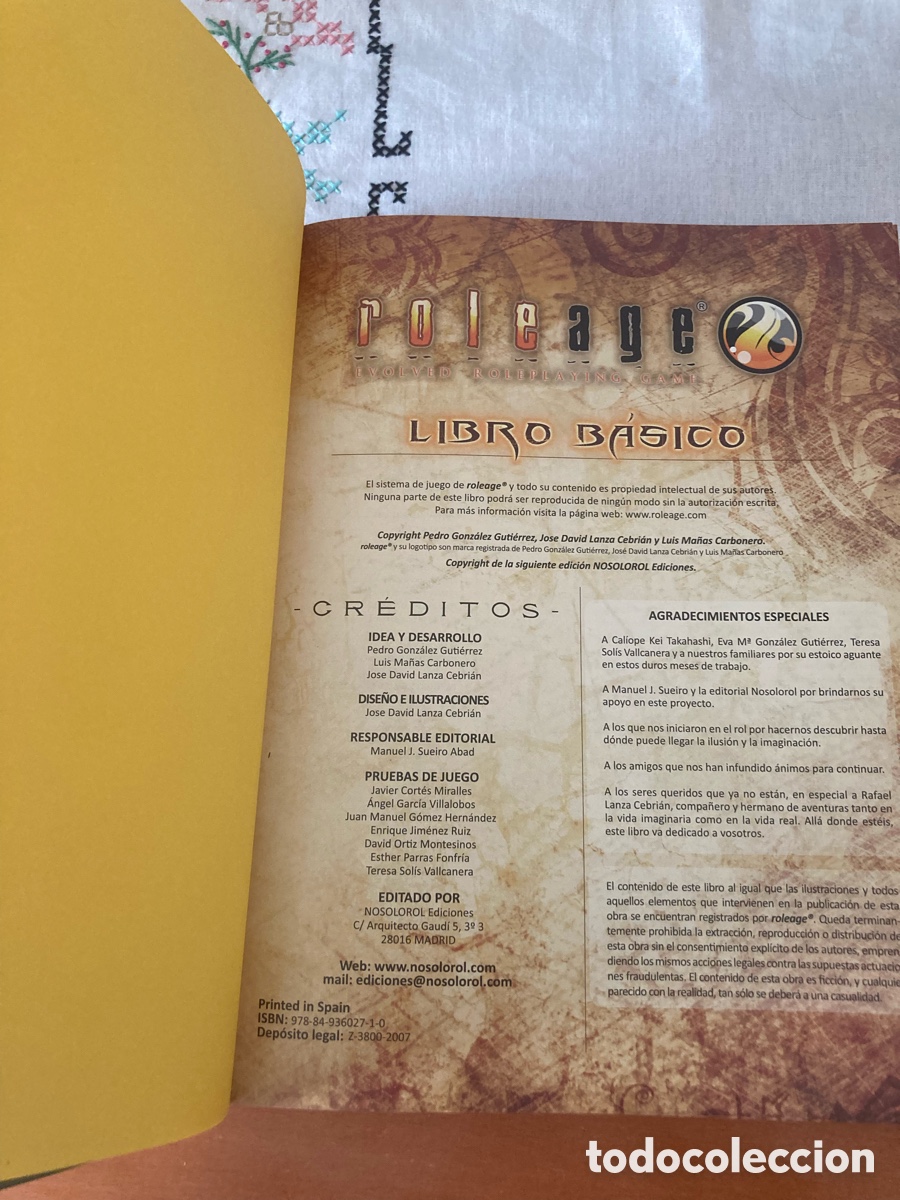 Juegos antiguos: Roleage Libro b&aacute;sico juegos de Roll - Foto 6