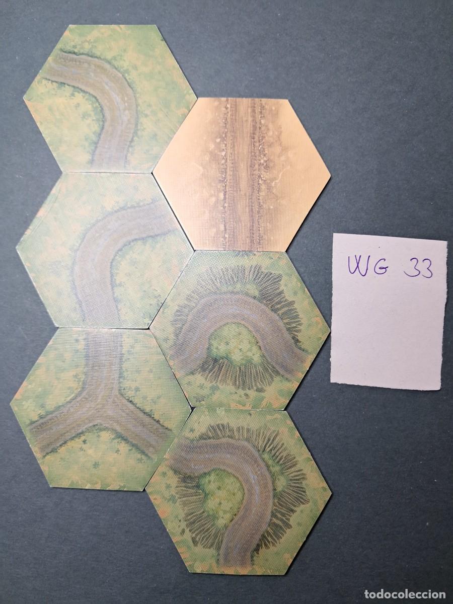 Juegos antiguos: 6 Hex&aacute;gonos de terreno desierto de doble cara (las dos caras diferentes de cada hex&aacute;gono)