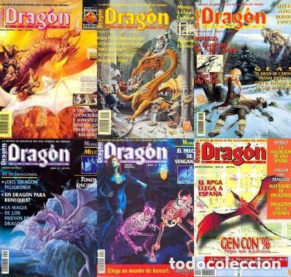 Juegos antiguos: REVISTA DRAG&Oacute;N N&Uacute;MEROS 4, 11, 13, 14, 17 Y 26 DUNGEONS AND & DRAGONS JUEGO DE ROL ZINCO