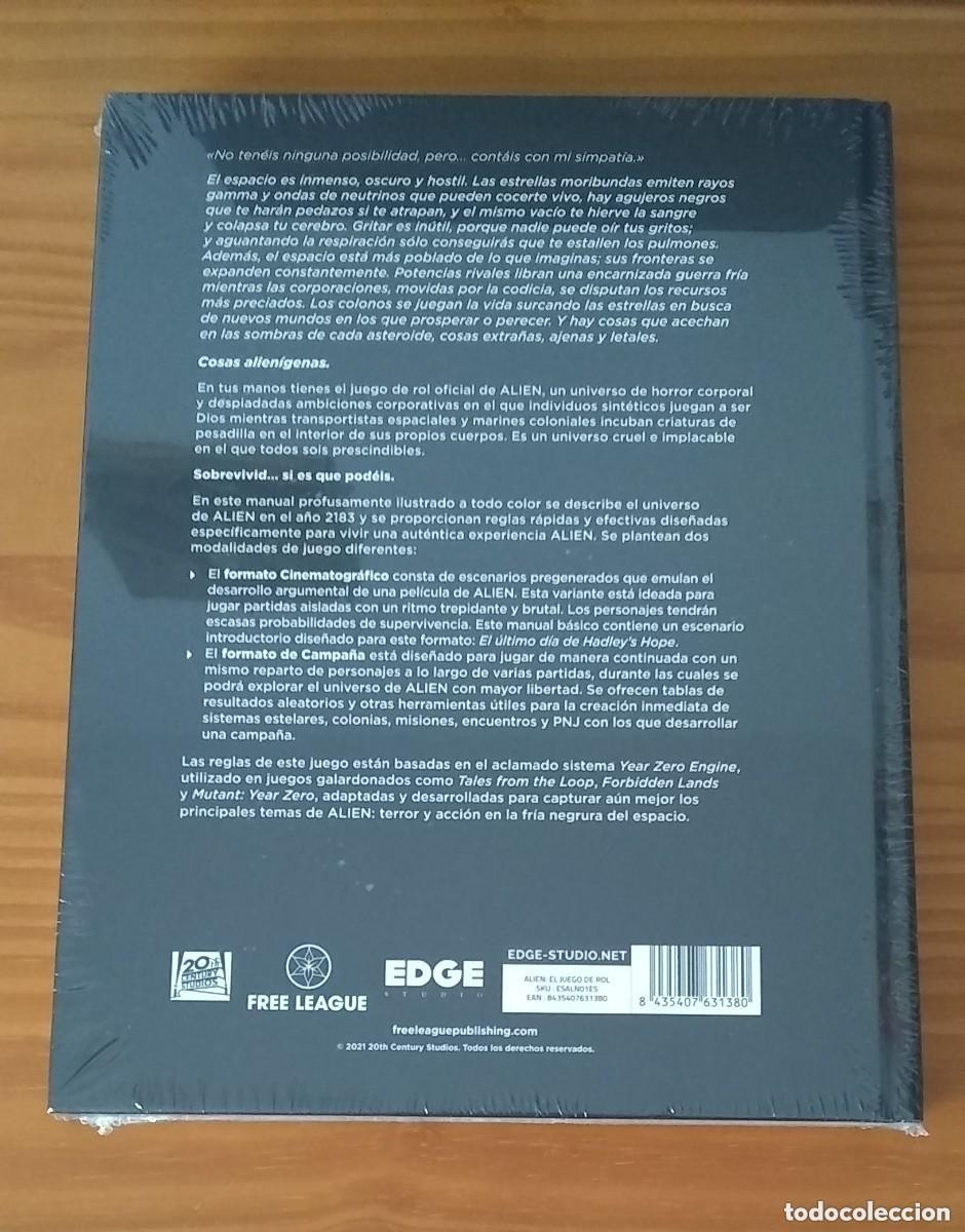 Juegos antiguos: ALIEN EL JUEGO DE ROL LIBRO B&Aacute;SICO EDGE PRECINTADO - Foto 2
