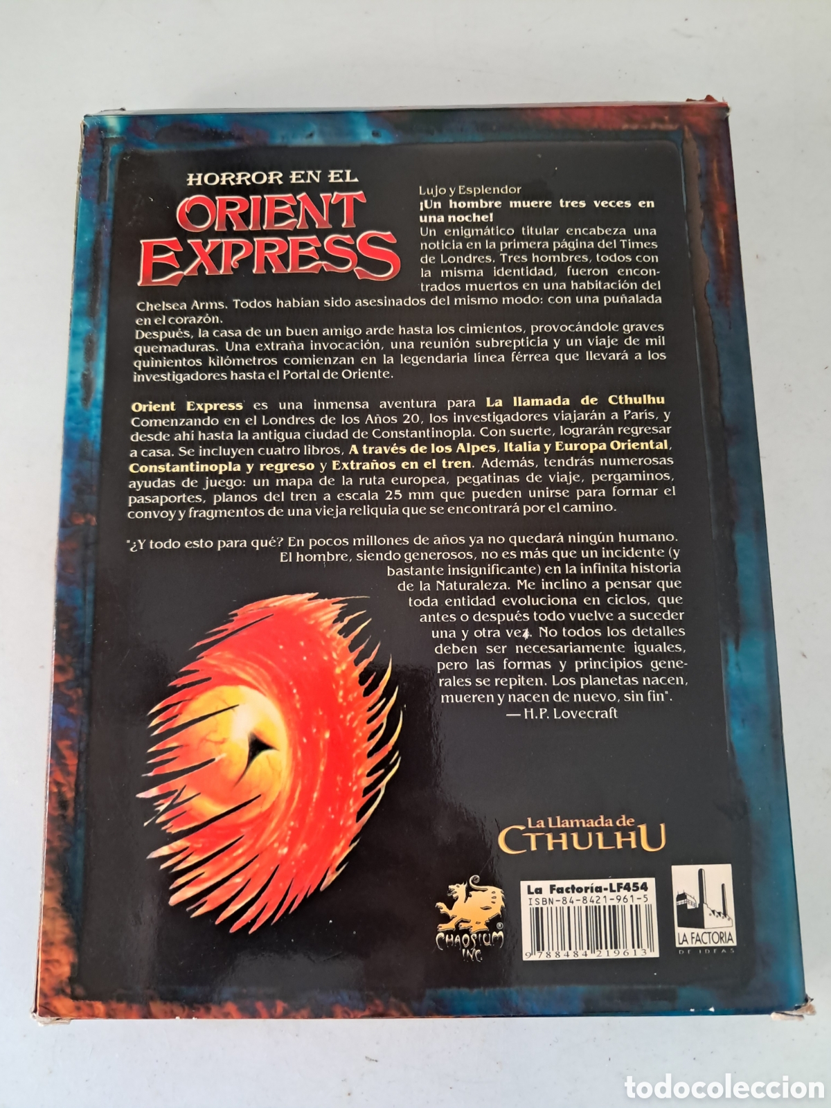 Juegos antiguos: LA LLAMADA DE CTHULHU, HORROR EN EL ORIENT EXPRESS. LA FACTORIA. - Foto 2