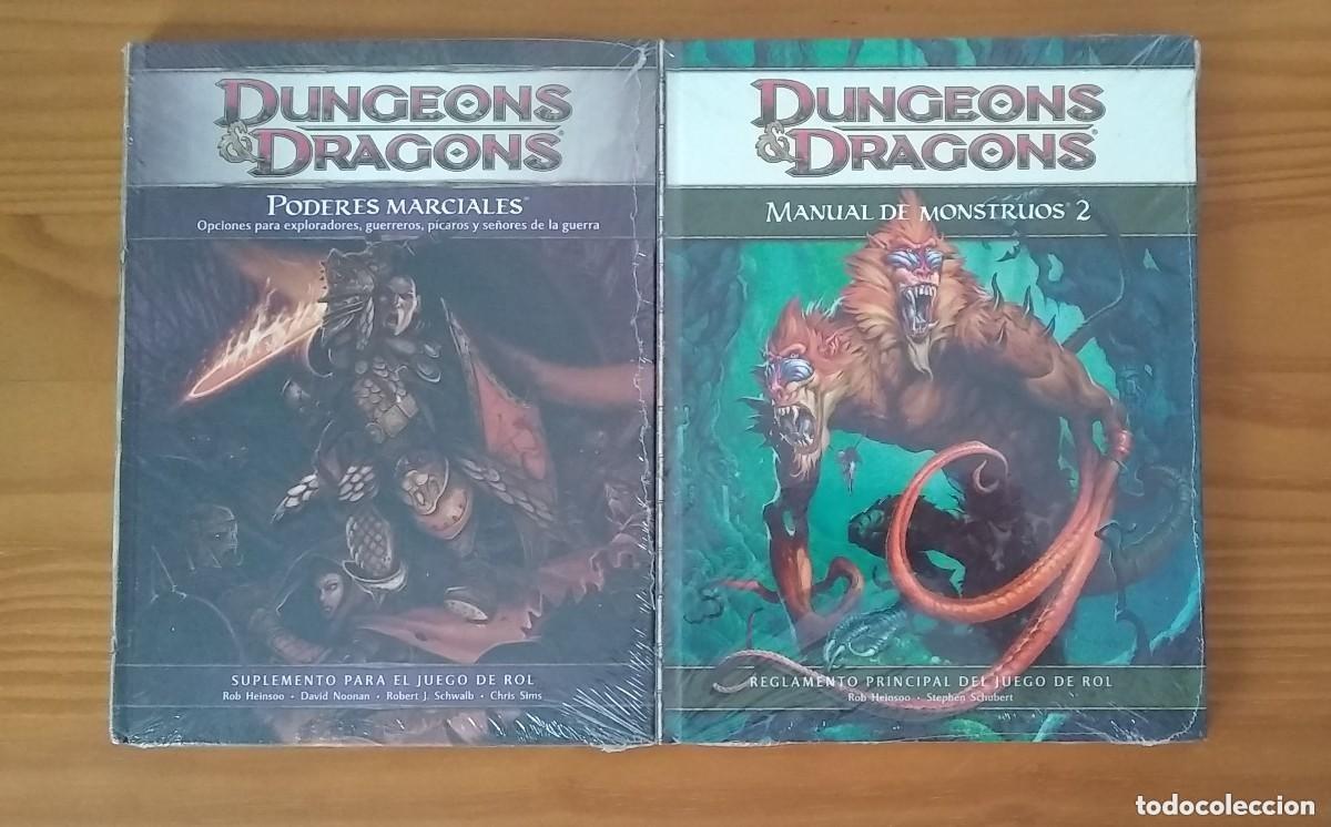 Juegos antiguos: DUNGEONS AND DRAGONS PODERES MARCIALES + MANUAL DE MONSTRUOS 2 JUEGO DE ROL DEVIR PRECINTADO