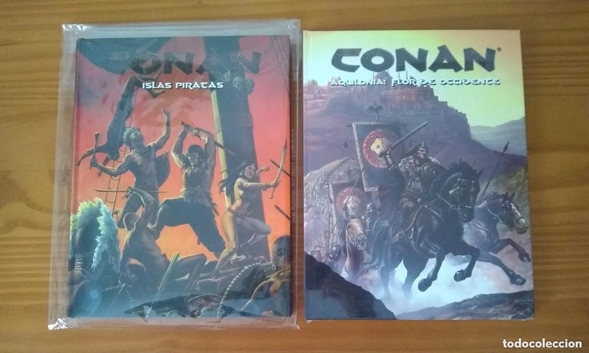 Juegos antiguos: CONAN: EL JUEGO DE ROL ISLAS PIRATAS + AQUILONIA FLOR DE OCCIDENTE EDGE