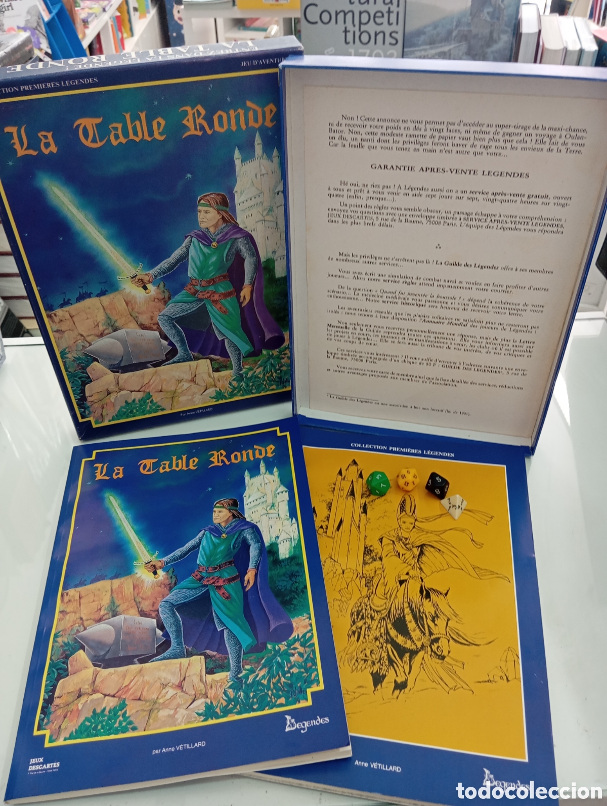 Juegos antiguos: Juego de Rol TABLE RONDE Premieres Legendes Jeux Descartes 1986 Completo Buen estado
