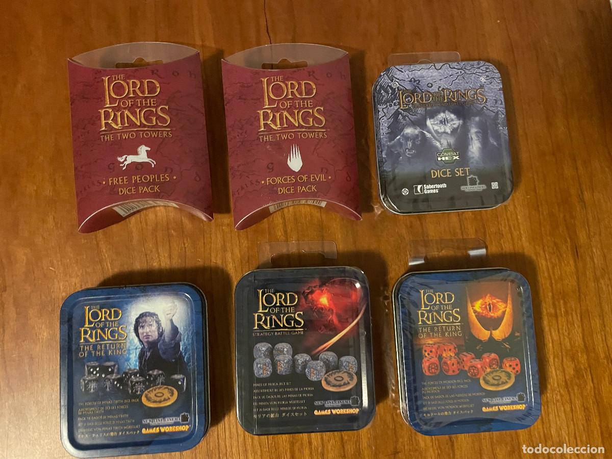 Juegos antiguos: Sets de dados El se&ntilde;or de los anillos - warhammer games workshop - the lord of the rings