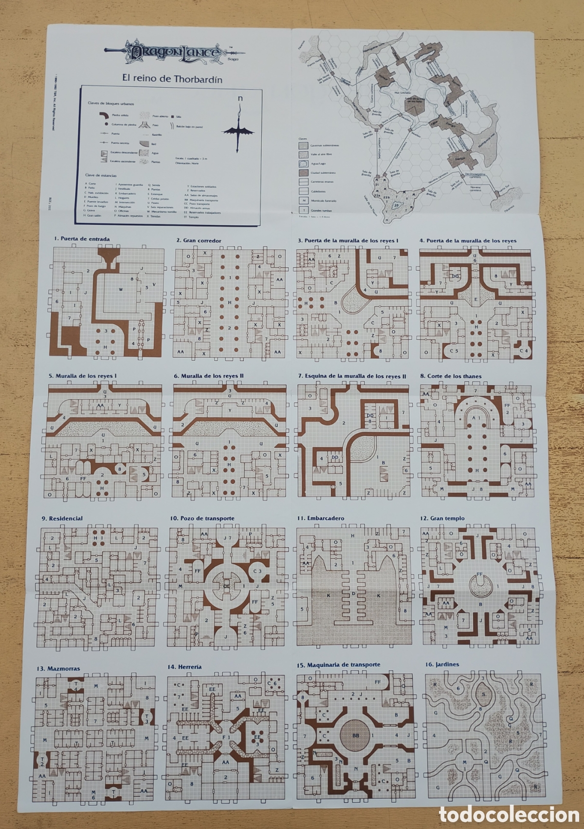 Juegos antiguos: Dragonlance Mapa El Reino de Thorbardin - Foto 2