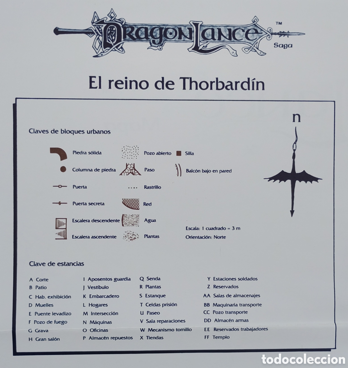 Juegos antiguos: Dragonlance Mapa El Reino de Thorbardin - Foto 4