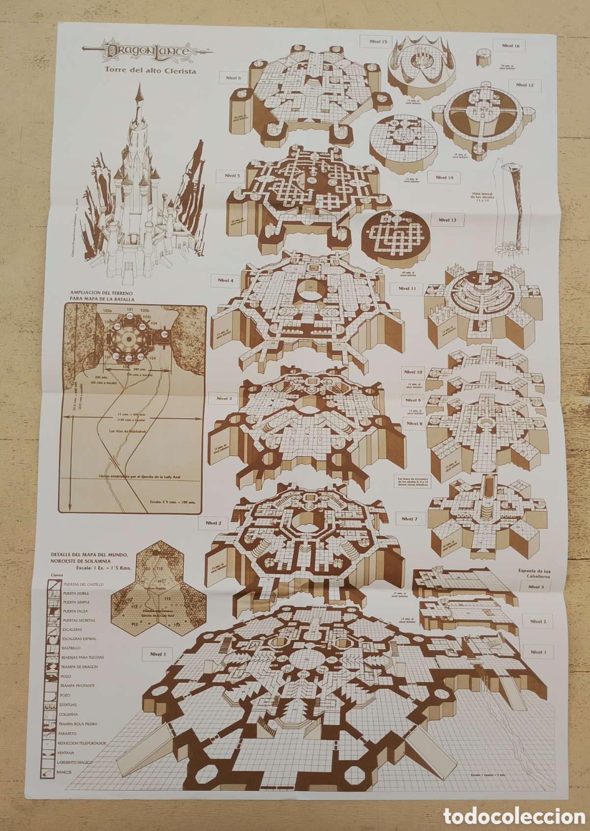 Juegos antiguos: Dragonlance Mapa Torre del Alto Clerista - Foto 2